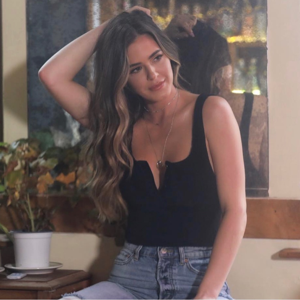 FLETCH by JoJo Fletcher Henley rib bodysuit NWT